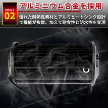 LEDワークライト 作業灯 前照灯 車幅灯 荷台照明 144W 2個セット 防水 屋外 LEDチップ96発 12V/24V フォグランプ デイライト トラック 車_画像4