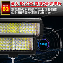 ワークライト LED 作業灯 前照灯 車幅灯 荷台照明 補助灯 144W 2個セット トラック 船舶 防水 屋外 LEDチップ 96発 12V/24V フォグランプ_画像5