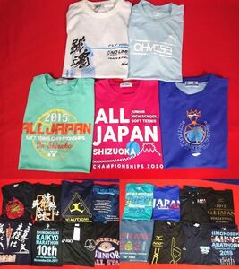 ma_4953 21枚セット ヨネックス ミズノ アシックスなど インターハイ マラソンなど 記念Tシャツ セット まとめ 中箱