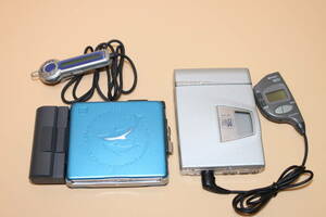 動作品　SHARP MD-SS322 MD-S50 Portable MD Player WALKMAN　 MD本体計2台 シャープ ポータブルMDプレイヤー ウォークマン 再生確認済み