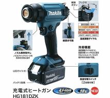 マキタ HG181DZK 充電式ヒートガン 18V 本体のみ・ケース付(バッテリ・充電器別売) ホットエアガン コードレス_画像3