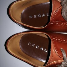 3999 美品 ★リーガル REGAL★ 122R パンチドキャップトゥ 25.5 ドレスシューズ ビジネス 高級革靴 紳士靴 本革_画像7