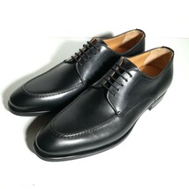 4010 【新品同様・試着程度】 ★マグナーニ Magnanni★ 21232 Uチップ 38 24.5cm程度 黒 ドレスシューズ ビジネス 高級革靴 紳士靴 本革_画像1