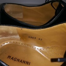 4033 ★マグナーニ Magnanni★ 9963 ホールカットシューズ 42 26.5cm程度 黒 ドレスシューズ ビジネス 高級革靴 紳士靴 本革_画像9