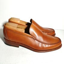 4038 美品 ★サントーニ Santoni★ ローファー スリッポン 7 1/2 26.5cm程度 ブラウン ドレスシューズ ビジネス 高級革靴 紳士靴 本革_画像2