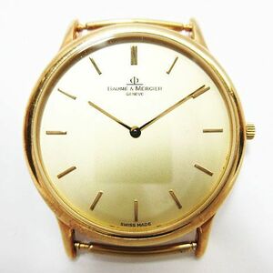 フェイスのみ BAUME&MERCIER ボーム＆メルシエ MV045078 K18YG 750 金無垢 総重量19.2g クォーツ 電池切れ メンズ 腕時計 現状品 ジャンク