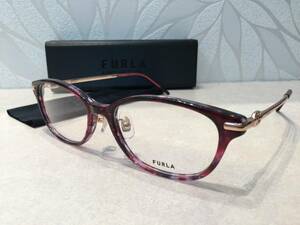 [ new goods ]FURLA Furla glasses frame VFU754J 0823 purple pink gold * unused 