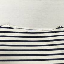 ORCIVAL オーシバル フランス製 コットンロード バスクシャツ 長袖 サイズ5 アイボリー/ネイビー ボーダー カットソー_画像3
