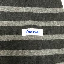 ORCIVAL オーシバル フランス製 コットンロード バスクシャツ 長袖 サイズ3 チャコールグレー/グレー ボーダー カットソー_画像6