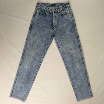 【80s】Levi's リーバイス 635-0204 BIG'E' 日本製 88年 デニム テーパード ジーンズ W31 パンツ ジップフライ 黒タブ ケミカルウォッシュ_画像3