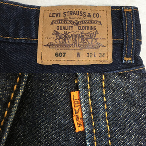 Levi's リーバイス 607 2060704010 00年 ストレート デニム ジーンズ W32 L34 オレンジタブ ジップフライの画像9