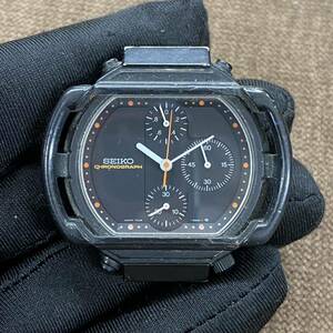 【X-46】SEIKO CHRONOGRAPH【7A28-5000】セイコー クロノグラフ 電池式 クォーツ式 腕時計 ※動作未確認 ベルト無し