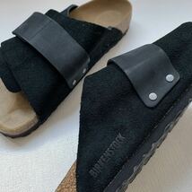 新品 BIRKENSTOCK ビルケンシュトック Kyoto キョウト ヌバック スエード レザー サンダル 45 定2.09万 29㎝ 黒 メンズ 1022350 送料無料_画像5