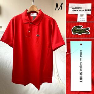 M new goods 2023AW Comme des Garcons shirt LACOSTE Lacoste collaboration deer. .. line asi men to Lee screw . polo-shirt red red free shipping 