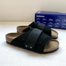 新品 BIRKENSTOCK ビルケンシュトック Kyoto キョウト ヌバック スエード レザー サンダル 46 定2.09万 30㎝ 黒 メンズ 希少 送料無料_画像3