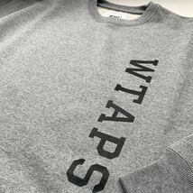 M 新品 2023SS WTAPS ダブルタップス カレッジ ロゴ スウェット DESIGN 01 / SWEATER / COTTON. COLLEGE グレー 231ATDT-CSM02 送料無料_画像4