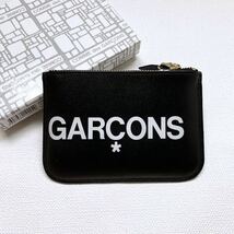 新品 コムデギャルソン HUGE LOGO ロゴ 財布 ウォレット コインケース ポーチ SA8100HL 黒 ブラック Wallet COMME des GARCONS 送料無料_画像2