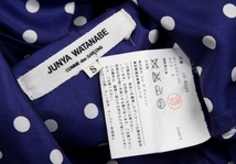 ジュンヤワタナベ コムデギャルソン ポリドットプリントラウンドカラー変形シャツ 青白S 【レディース】_画像10