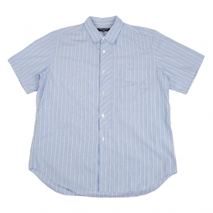  Comme des Garcons Homme COMME des GARCONS HOMME switch stripe short sleeves cotton shirt blue M [ men's ]