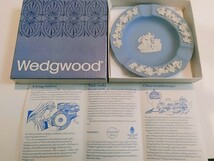 ★即決ラスト1点　WEDGWOOD　ウェッジウッド　アッシュトレイ　未使用品　小皿　インテリア　ジャスパー　ペールブルー 灰皿_画像2