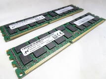 美品 Micron サーバー用 メモリー PC3L-12800R DDR3L-1600 1枚16GB×2枚組 合計32GB 両面チップ Registered ECC 動作検証済_画像1
