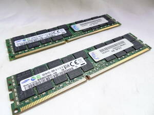 美品 SAMSUNG サーバー用 メモリー PC3L-10600R DDR3L-1333 1枚16GB×2枚組 合計32GB 両面チップ Registered ECC 動作検証済