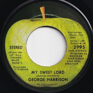 George Harrison My Sweet Lord / Isn't It A Pity Apple US 2995 204873 ROCK POP ロック ポップ レコード 7インチ 45