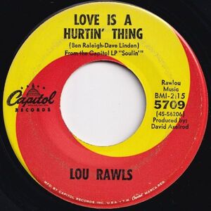 Lou Rawls Love Is A Hurtin' Thing / Memory Lane Capitol US 5709 204926 SOUL ソウル レコード 7インチ 45