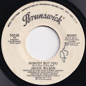 Jackie Wilson Nobody But You (Mono) / (Stereo) Brunswick US 55536 204924 SOUL ソウル レコード 7インチ 45