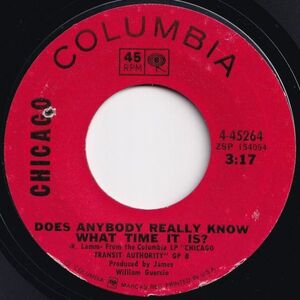 Chicago Does Anybody Really Know What Time It Is? / Listen Columbia US 4-45264 205008 ロック ポップ レコード 7インチ 45