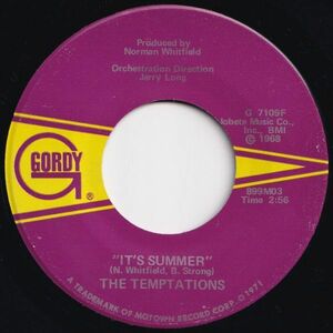 Temptations It's Summer / I'm The Exception To The Rule Gordy US G 7109F 205030 SOUL ソウル レコード 7インチ 45