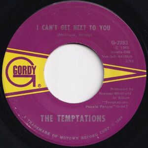 Temptations I Can't Get Next To You / Running Away Gordy US G-7093 205029 SOUL FUNK ソウル ファンク レコード 7インチ 45