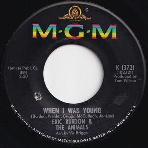 Eric Burdon & The Animals When I Was Young / A Girl Named Sandoz MGM US K 13721 205046 ロック ポップ レコード 7インチ 45