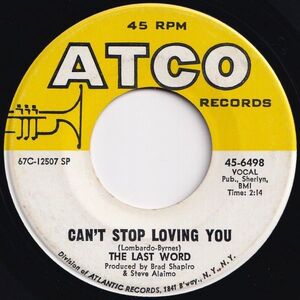 Last Word Can't Stop Loving You / Don't Fight It ATCO US 45-6498 205088 ROCK POP ロック ポップ レコード 7インチ 45