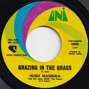 Hugh Masekela Grazing In The Grass / Bajabula Bonke (The Healing Song) UNI US 55066 205076 JAZZ ジャズ レコード 7インチ 45