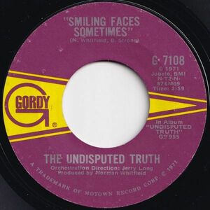 Undisputed Truth Smiling Faces Sometimes / You Got The Love I Need Gordy US G 7108 205115 SOUL ソウル レコード 7インチ 45