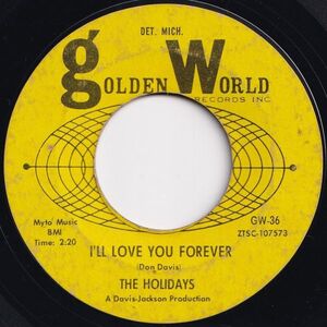 Holidays I’ll Love You Forever / Makin’ Up Time Golden World US GW-36 205211 SOUL ソウル レコード 7インチ 45