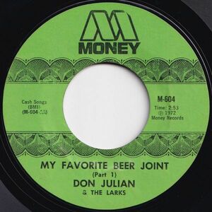 Don Julian And The Larks My Favorite Beer Joint (Part 1) / (Part 2) Money US M-604 205229 R&B R&R レコード 7インチ 45