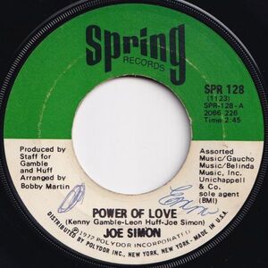 Joe Simon Power Of Love / The Mirror Don't Lie Spring US SPR 128 205242 SOUL ソウル レコード 7インチ 45