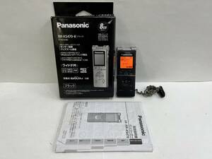 【DK-20533YB】Panasonic パナソニック ICレコーダー RR-XS470-K ブラック ボイスレコーダー ワイドFM 8GB 箱・取扱説明書有 録音 会議