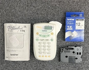 【JBI 3823】 1円〜 ブラザー blother P-touch ピータッチ 170 Pタッチ ラベルライター PT-170 TZTAPE 動作未確認 中古 ジャンク 現状品