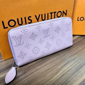 ★正規品 美品★LOUIS VUITTON ルイヴィトン 長財布 マヒナ マグノリア M61868 ラウンドファスナー ラウンドジップ 人気モデル♪