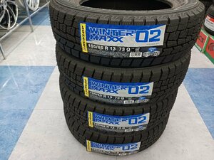 未使用アウトレット品！　ダンロップ　ウインターマックス　ＷＭ０２　１５５／６５Ｒ１３　７３Ｑ　４本セット