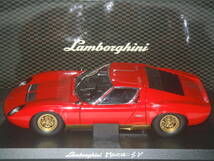 S=1/18☆京商:KYOSHO製 LAMBORGHINI MIURA P400 SV(RED):ランボルギーニミウラ P400 SV(レッド)絶版希少・未使用新品！_画像2