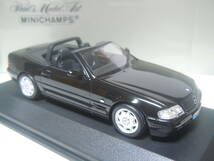 S=1/43☆PMA製 Mercedes-Benz 500SL/R129(Black):メルセデス・ベンツ500SL/R129(ブラック)ロールバー可動・未使用品！_画像6