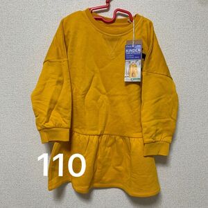 新品未使用 ワンピース 110 裏起毛 女の子