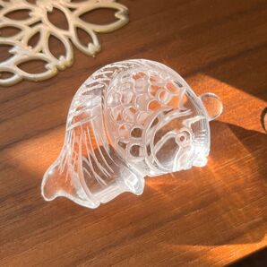 天然水晶 金魚 置き物