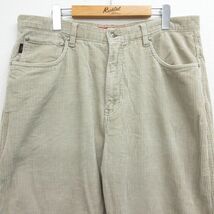 W36/古着 ユニオンベイ コーデュロイ パンツ メンズ 00s コットン ベージュ カーキ 23sep14 中古 ボトムス ロング 3OF_画像2