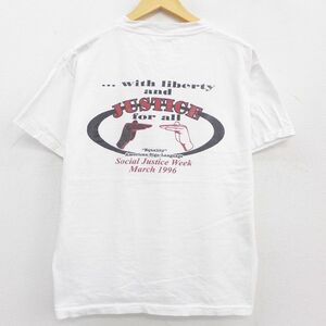 XL/古着 半袖 ビンテージ Tシャツ メンズ 90s VCU 学校 コットン クルーネック 白 ホワイト 22jun22 中古 7OF