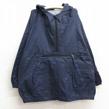 古着 ギャップ GAP 長袖 ナイロン ジャケット アノラック パーカー キッズ ボーイズ 子供服 00s ラグラン 紺 ネイビー 23dec08_画像1